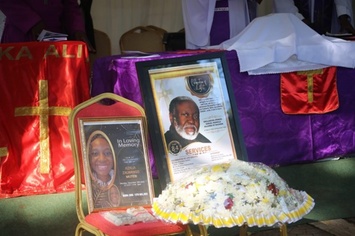 Bidding a fond farewell to the late Prince Prof. Samuel Ndawula  Kajumba, and Princess Azalia at Adonai's home