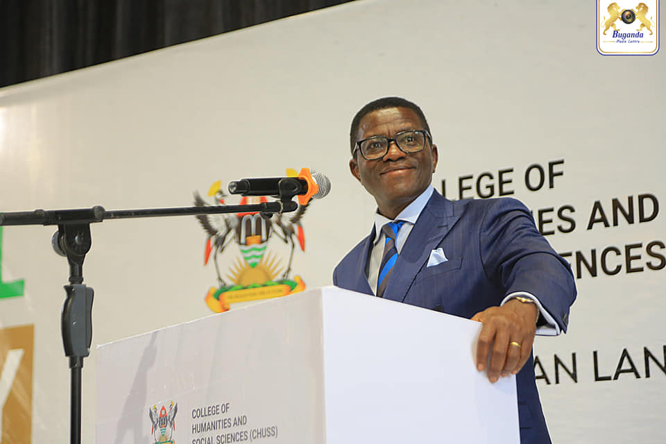 The Katikkiro was delivering his message at the ceremony of National Language Day at Makerere University