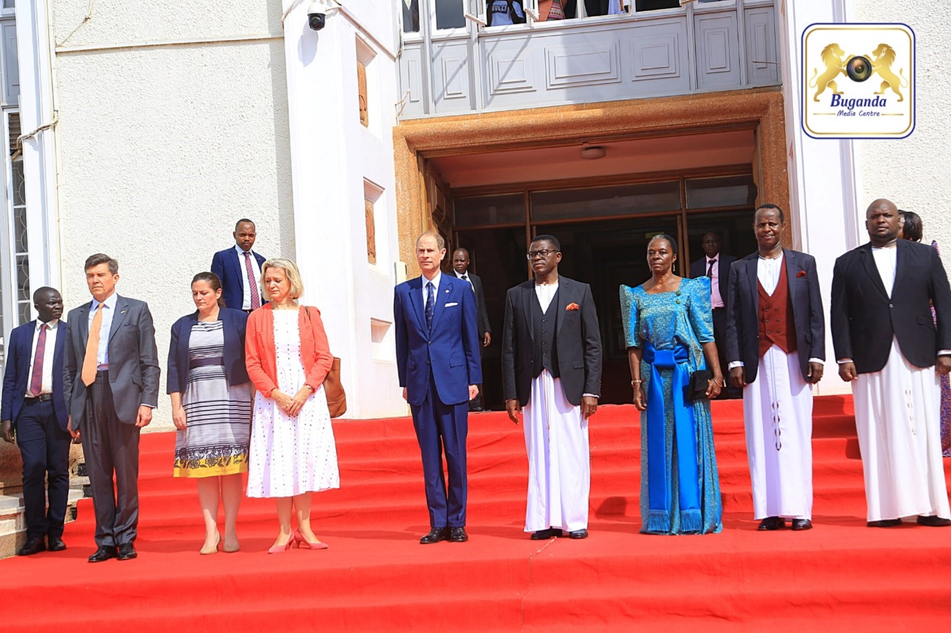 Prince Edward and his team were welcomed by the Katikkiro, Princes Agnes Nabaloga and the Buganda Princes Wassajja and Junju.