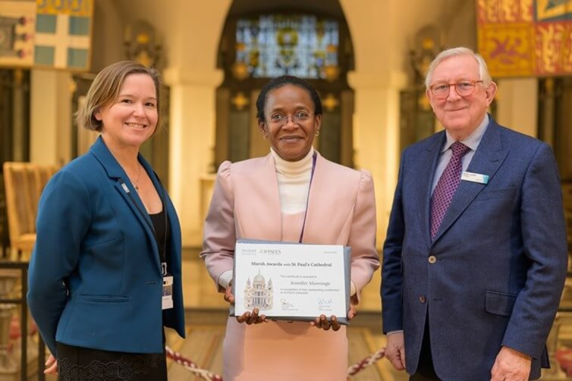 St. Paul’s Cathedral in London honors the service of Mrs. Jennifer Muwonge