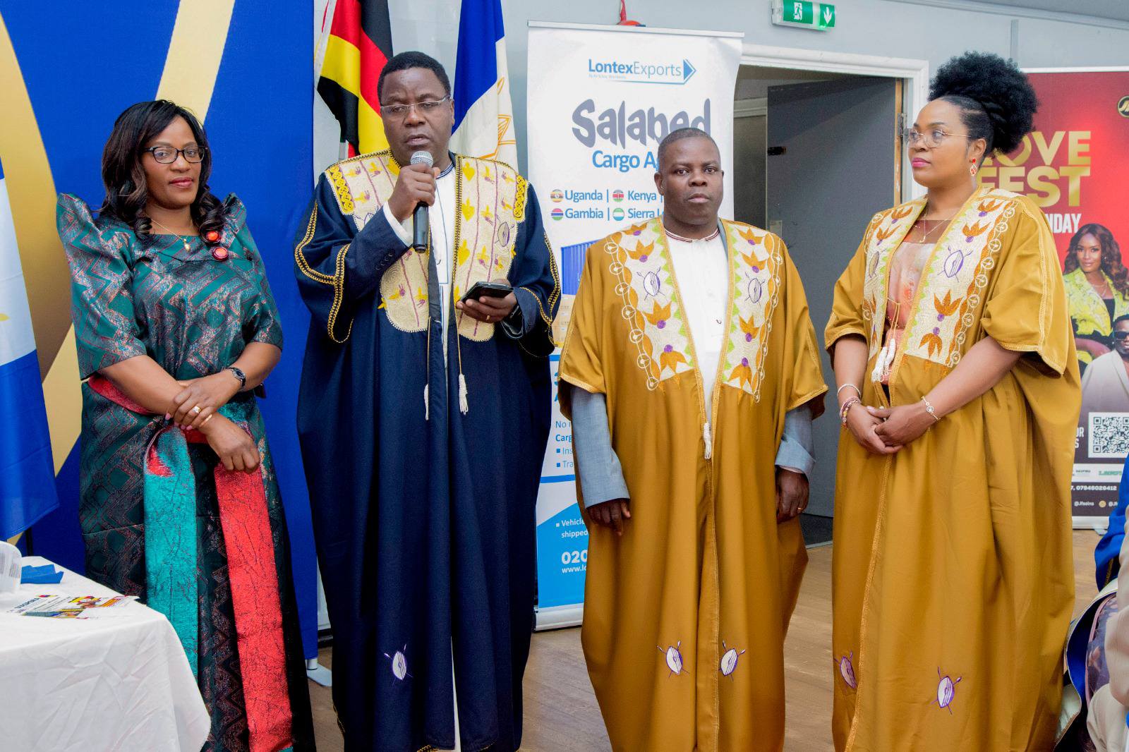 The Kabaka’s Representative to the United Kingdom, Oweek. Ssaalongo Geoffrey Kibuuka, presides over the swearing-in ceremony of newly appointed Community Leaders from the East London, Essex and East Anglia chapter.
