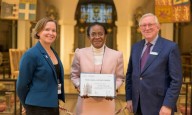 Jennifer Muwonge presented with a Marsh Charitable Trust Award