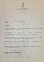 Ssaabasajja asiimye n’aweereza obubaka eri Kamuswaga Apollo Ssansa Kabumbuli II