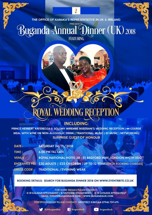 bugandauk.com - Buganda Annual Dinner UK 2018 and Royal Wedding Reception